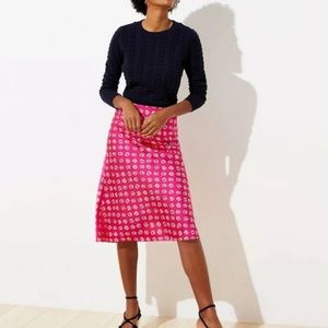 Hot pink midi skirt